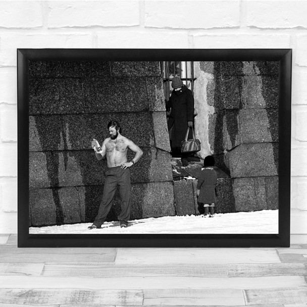 Mysterious Man Sun Reading Weird Coldness Wall Art Print