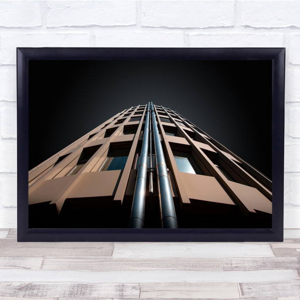 Pipes Perspective Low angle Shot Building Wall Art Print