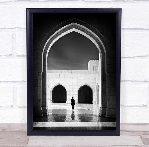 Arch Street Old Palace people silhouette Wall Art Print