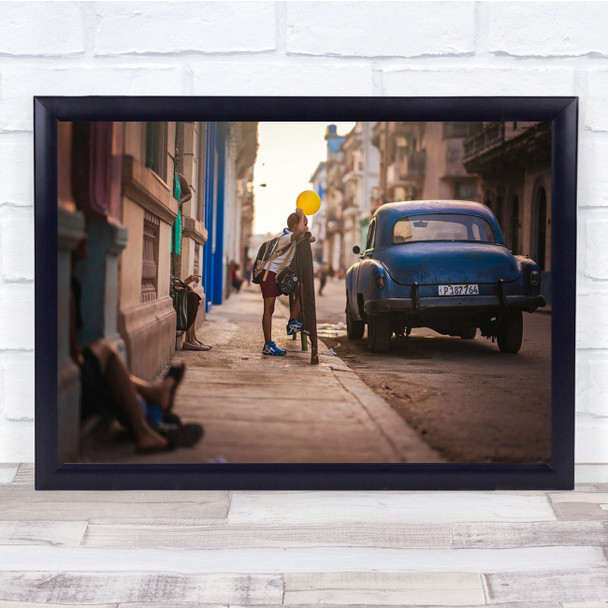 Cuba Havana Classic Old Cars Street Road Wall Art Print