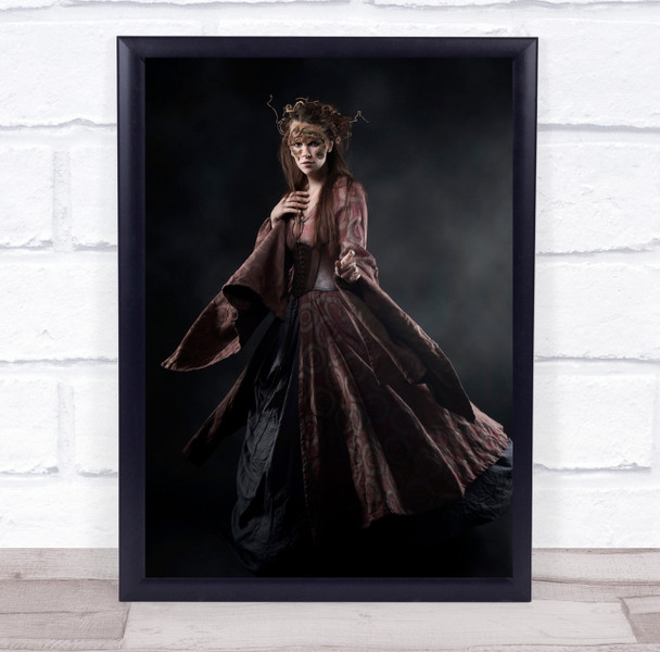 Fairy Tail purple dress woman model pose Wall Art Print