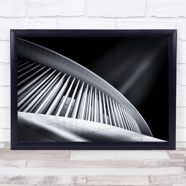 Helium Architecture poles curve building Wall Art Print