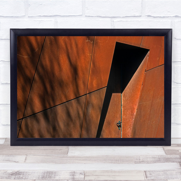 Brown Rust Shadow Shadows Door Entrance Wall Art Print