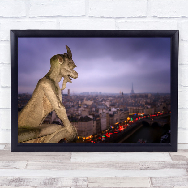 Gargoyle Of Notre-Dame Cathedral, Paris Wall Art Print