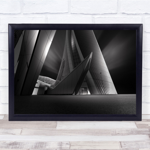 Milan Building Black White Architecture Wall Art Print