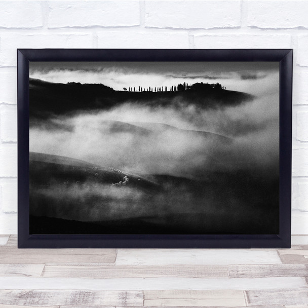 Shepherd's Morning Foggy trees mountain Wall Art Print