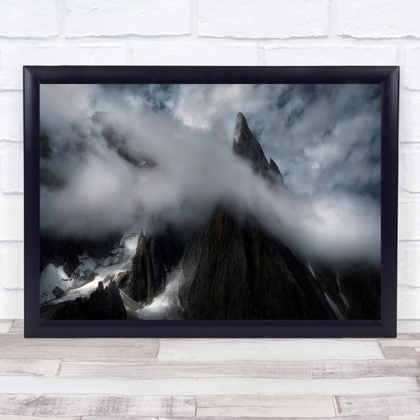 The Karakoram cloudy mountain landscape Wall Art Print