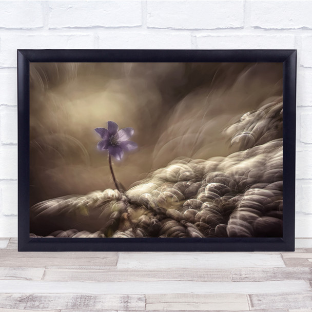 Flowers Blurry Bokeh Macro Botanical - Wall Art Print