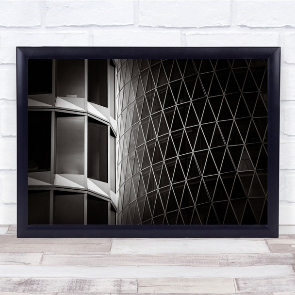 geometric architecture black and white Wall Art Print