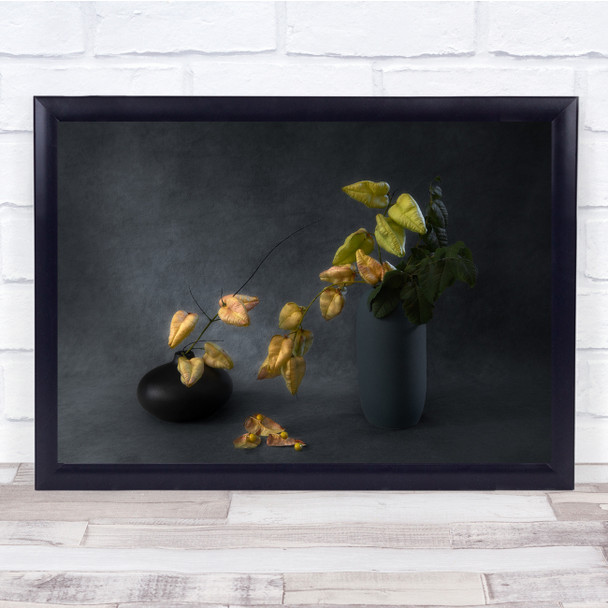 Seed Husk Vases Still Life Golden rain Wall Art Print