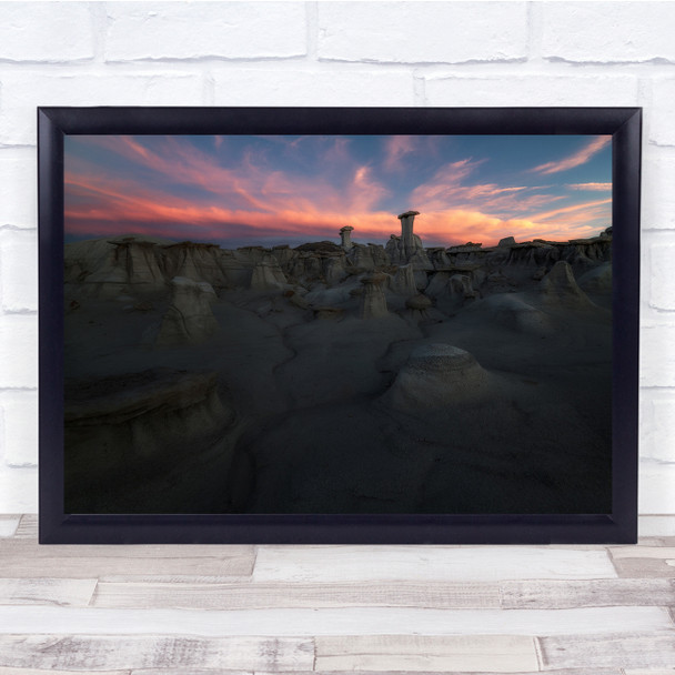 Sunset Landscape Rock Formation Rocks Wall Art Print