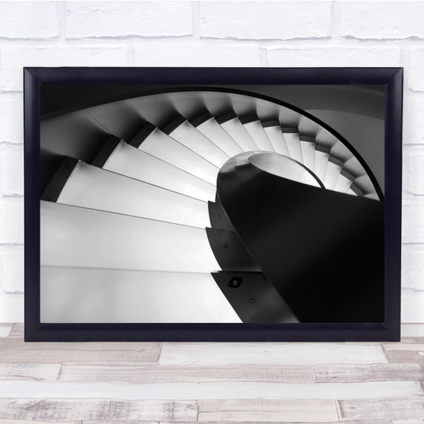 Architecture Black & White Staircase Stairs Geometry Shapes Graphic Spiral Print