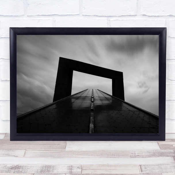 Architecture Black White Vanishing Point Perspective Abstract Arch Modern Print