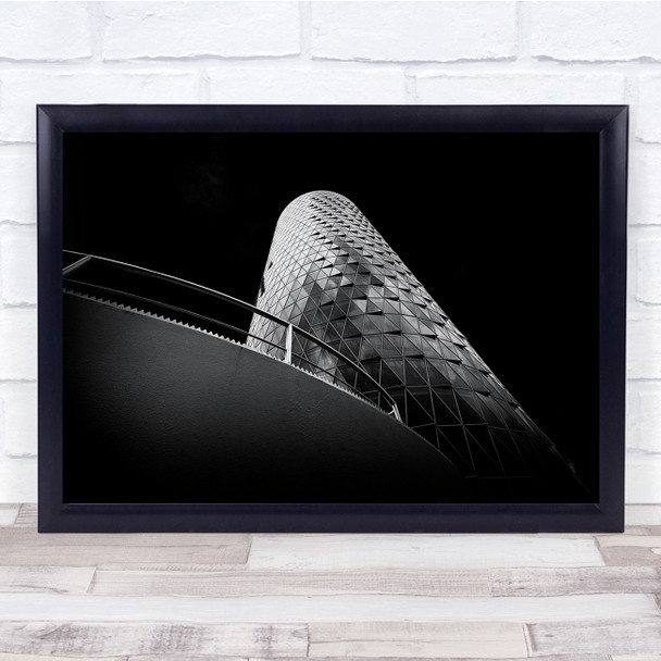 Architecture Building Cityscape Futuristic Skyscraper Black & White Tower Print