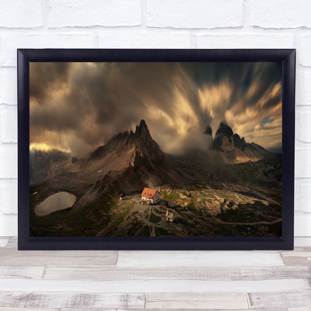 Alps Mountains Morning Italy Sky Dawn Clouds Dolomites Print - PETTEX1425463