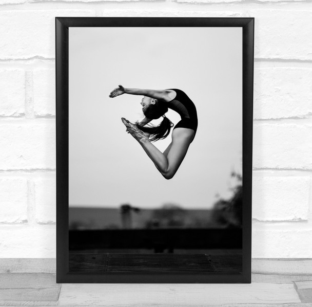Dance Performing Black & White Performance Athlete Sport Sports Dancer Print
