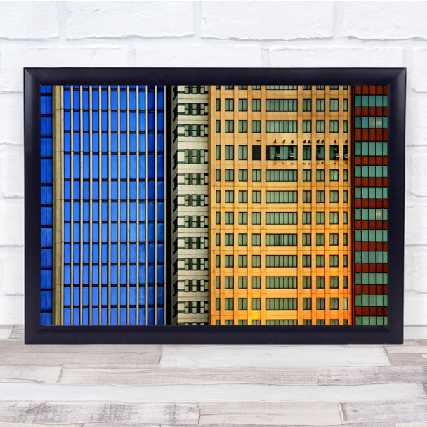 Architecture Abstract Colour Colourful Windows Buildings Tall Wall Art Print