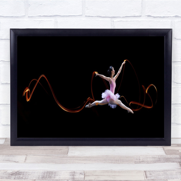 Dancer Dancing Dance Ballerina Ballet Skirt Pink Sport Action Wall Art Print