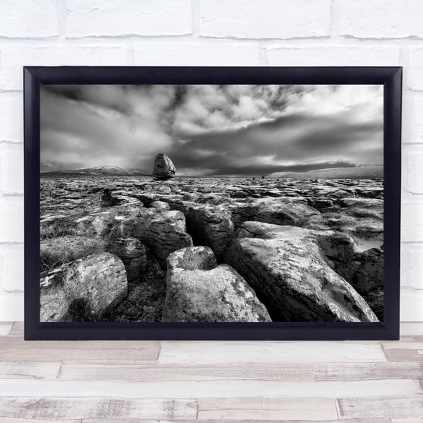 Yorkshire Limestone Pavement Uk Boulders United Kingdom Great Wall Art Print