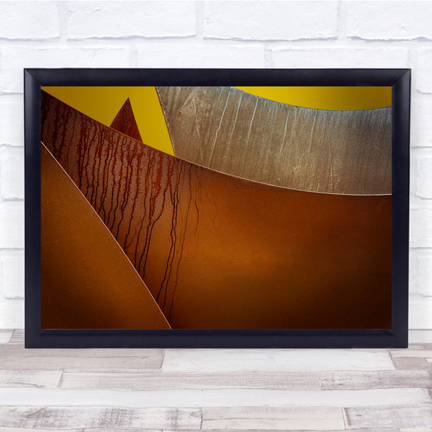 Abstract Lines Architecture Rust Rusty Metal Shapes Geometry Wall Art Print