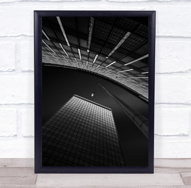Architecture Lamp Pole Post Facade Windows Perspective Curve Wall Art Print