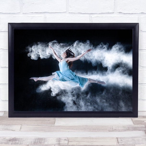 Ballet Ballerina Powder Dance Dancer Dancing Jump Leap Flour Wall Art Print