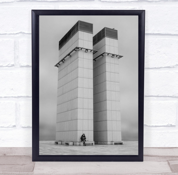 Human Conceptual Iran Street Intention symmetrical buildings Wall Art Print