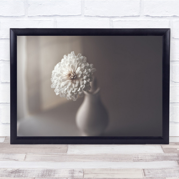Flower Vase High Key High-Key White Bright Still Life Windowsill Wall Art Print
