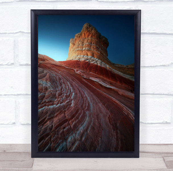 Rock Arizona Desert Landscape Plateau Cliffs Vermilion USA Swirl Wall Art Print