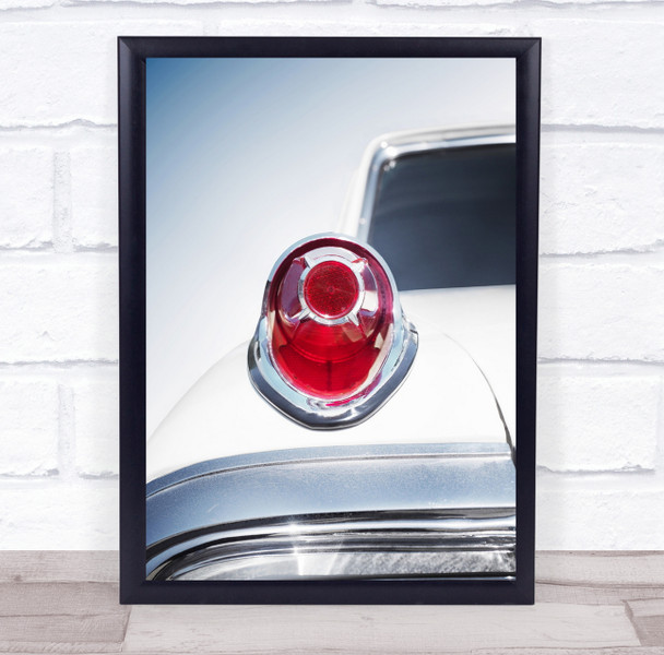 Taillight Abstract Still Life Car Cars Red Classic Retro Vintage Wall Art Print