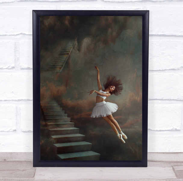 Ballet Ballerina Creative Edit Performance Skirt Gravity Flight Wall Art Print