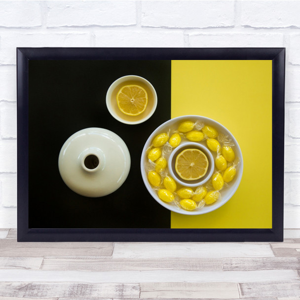 Circles Yellow Lemon Sherbets Cairns Australia Still Life Candy Wall Art Print