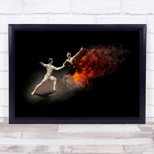 Creative Edit Performance Fire Flame Smoke Dark Low Key Low-Key Wall Art Print