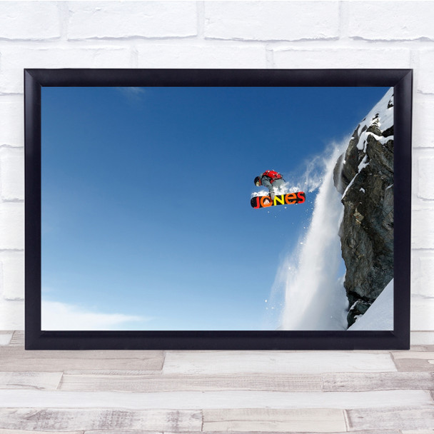 Snowboard Snow Sports Landscape Switzerland Alps Powder Extreme Wall Art Print