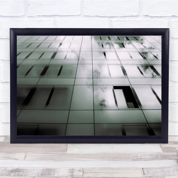 Architecture Building Light Zagreb City Clouds Reflection Fine Wall Art Print