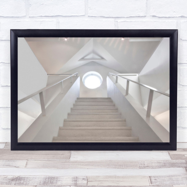 Belgium Mons Anciens-Abattoirs Staircase Architecture High Key Wall Art Print