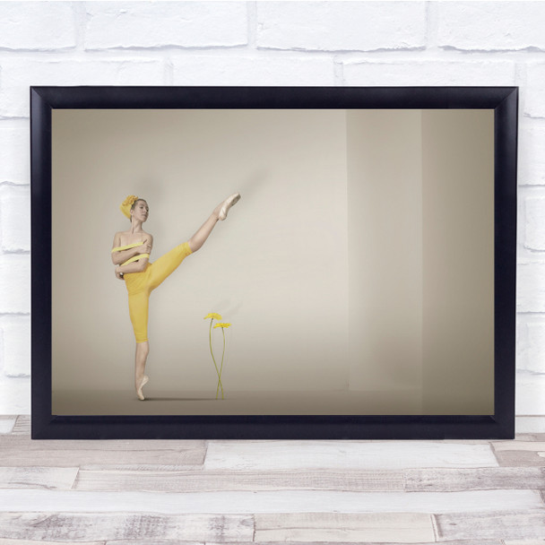 The Colour Yellow Dancer Model Simple Wall Art Print