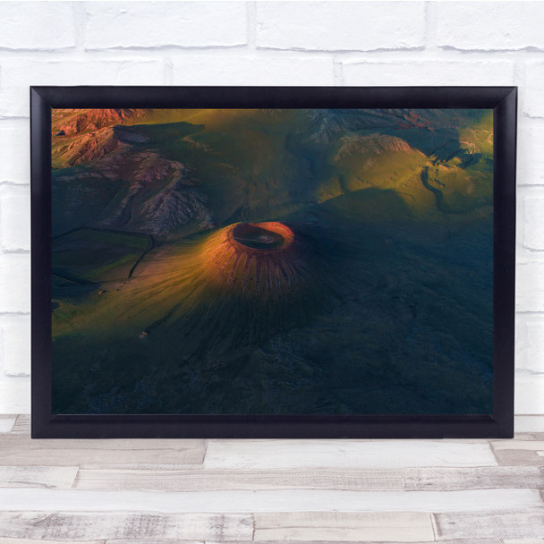 Ulan Hada Volcano landscape mountains Wall Art Print