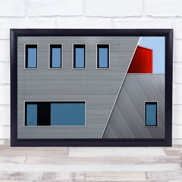 Windows Texture Building Architecture Wall Art Print