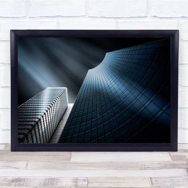 Architecture Blue Building Perspective City Cityscape Tower Wall Art Print