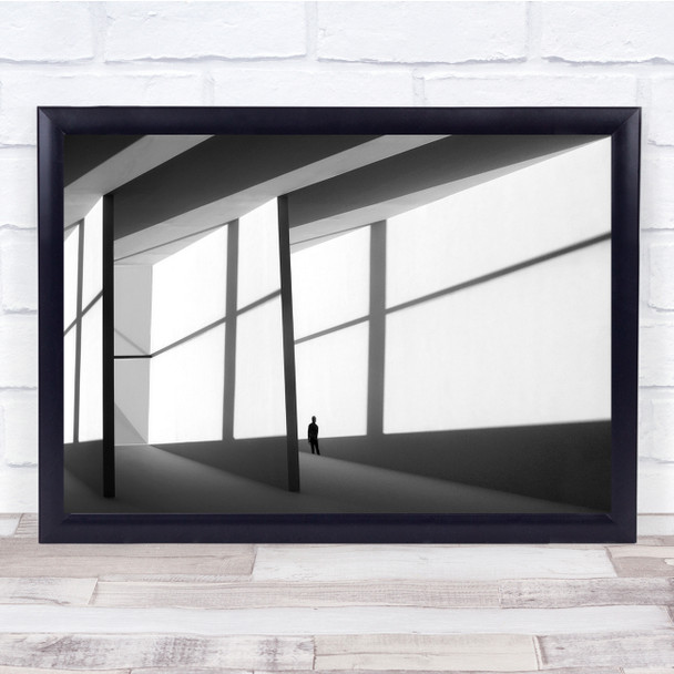 Architecture Graphic Figure Silhouette Lines Pattern Window Wall Art Print