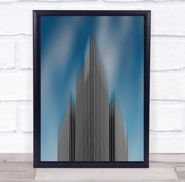 Building Architecture Motion Clouds Symmetry Long Exposure Wall Art Print