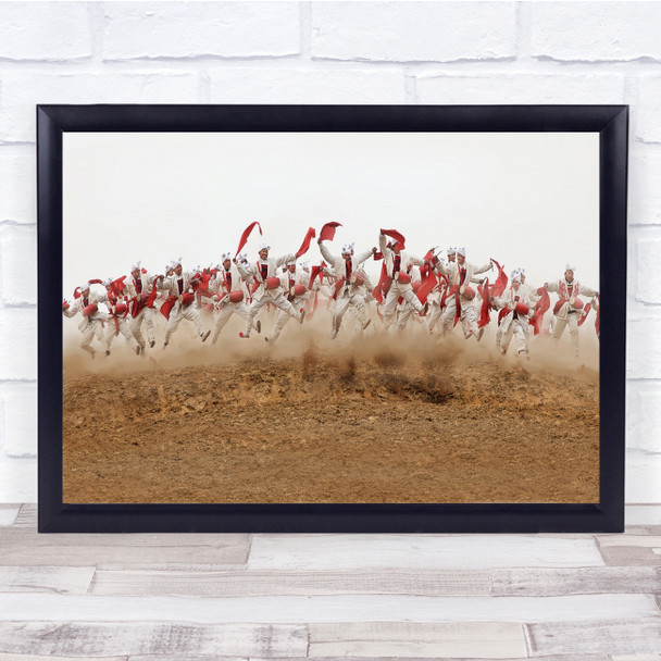 Chinese Newyear Farmers Drum Dance Ansai Yan Shaanxi China Wall Art Print