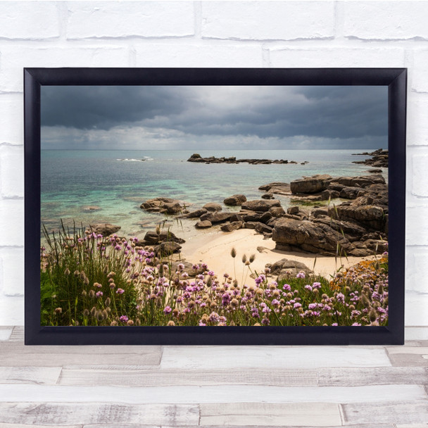 Europe France Bretagne Brittany A Small Silent Beach Dream Wall Art Print