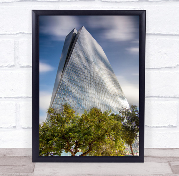 Sarona Azrieli Architecture Urban Jungle trees skyscrapers Wall Art Print