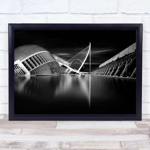 Architecture Black-and-white Future Land Valencia Spain Monochrome Print