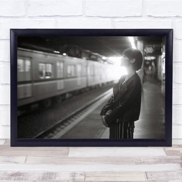 Leica Summar Portrait Tokyo Lady Station Platform Daikanyama Train Print