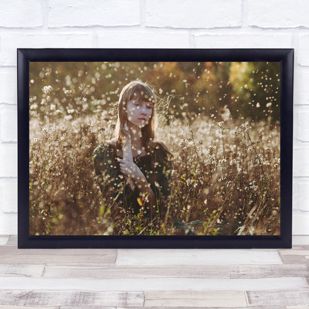 Autumn Summer Fall Mood Emotion Feeling Portrait Outdoors Wall Art Print