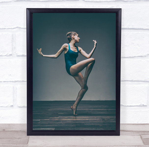 Dance Dancer Ballet Ballerina Pose Girl Woman Performance Wall Art Print