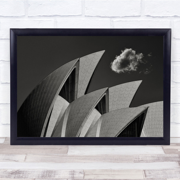 Sydney Australia Black and white Architecture Opera House Wall Art Print